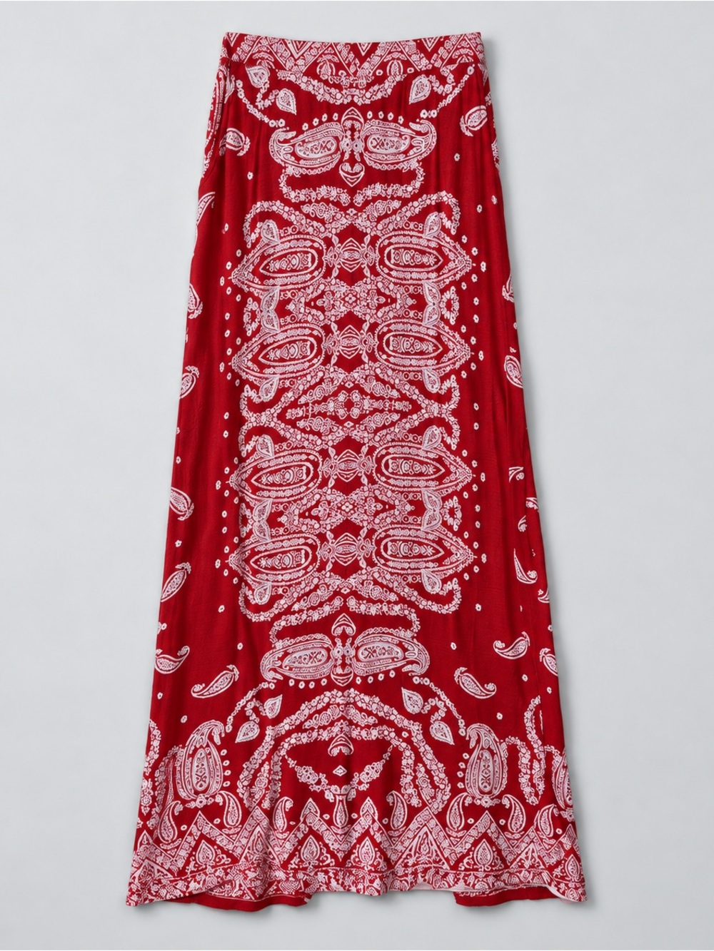 Womens Bandana Paisley Maxi Skirt Medium Bohemian Coastal Festival Coachella
